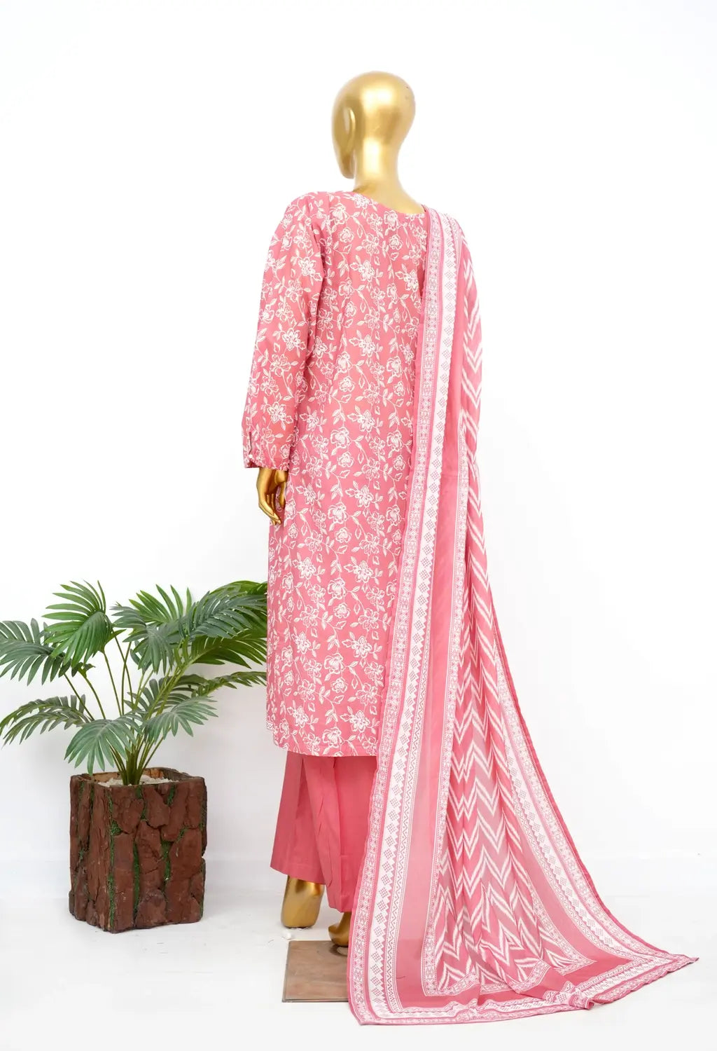 Binsaeed Printed Three piece LSM 0382