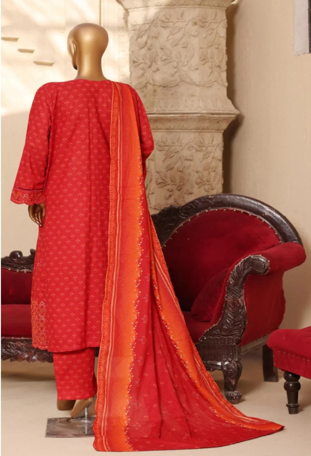 BIN SAEED EXCLUSIVE EMBROIDERED 3PC LSM 0288