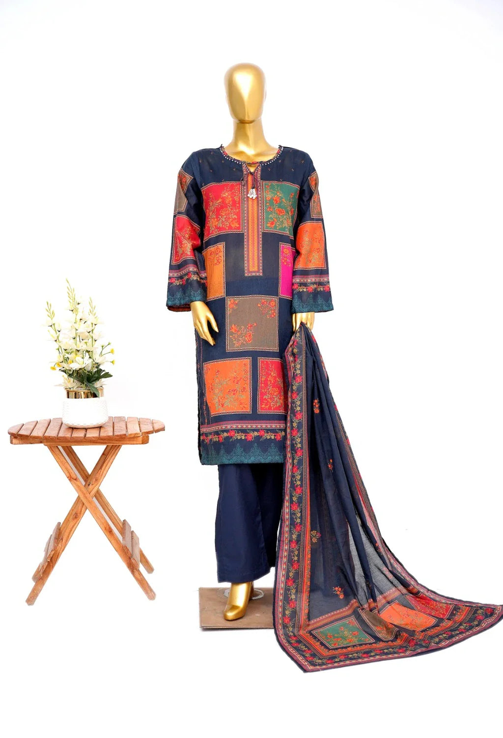 Binsaeed Printed Three piece LSM 506