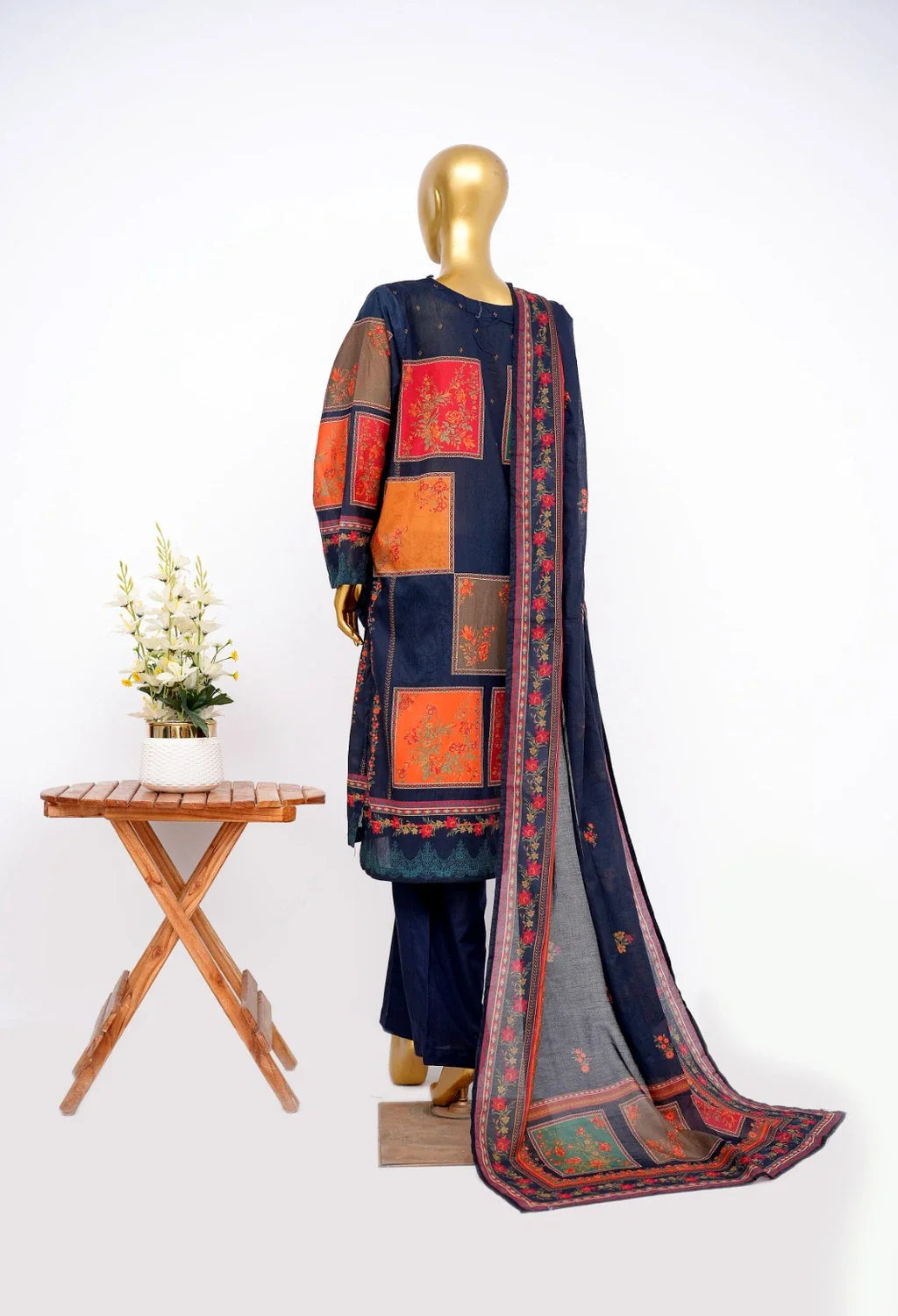 Binsaeed Printed Three piece LSM 506