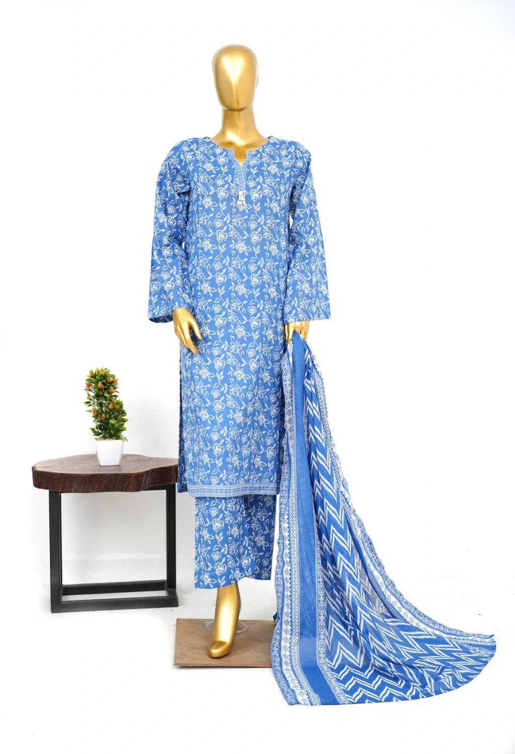 Binsaeed Printed Three piece LSM 0599
