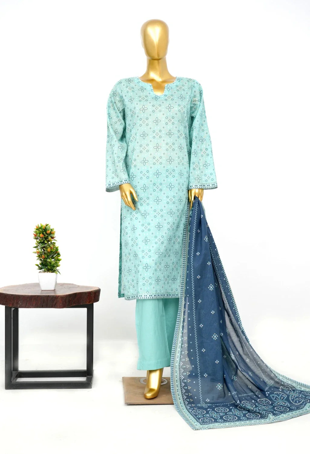Binsaeed Printed Three piece LSM 0473
