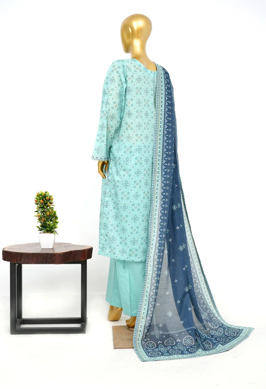 Binsaeed Printed Three piece LSM 0473