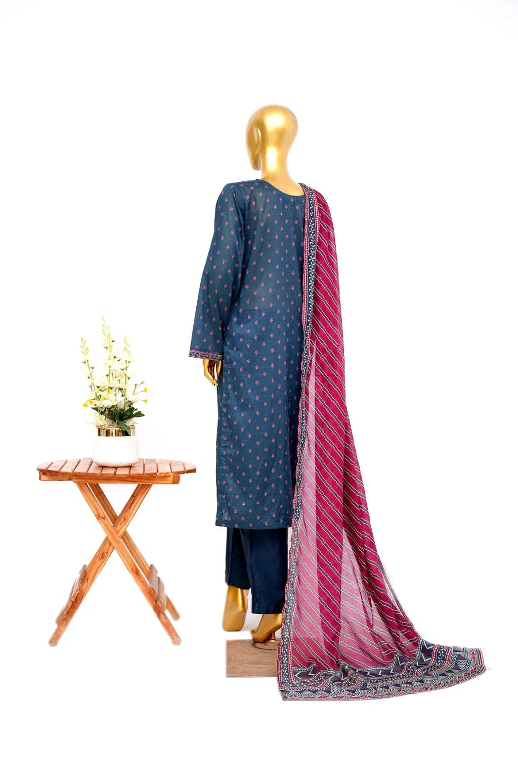 Binsaeed Printed Three piece LSM 0484