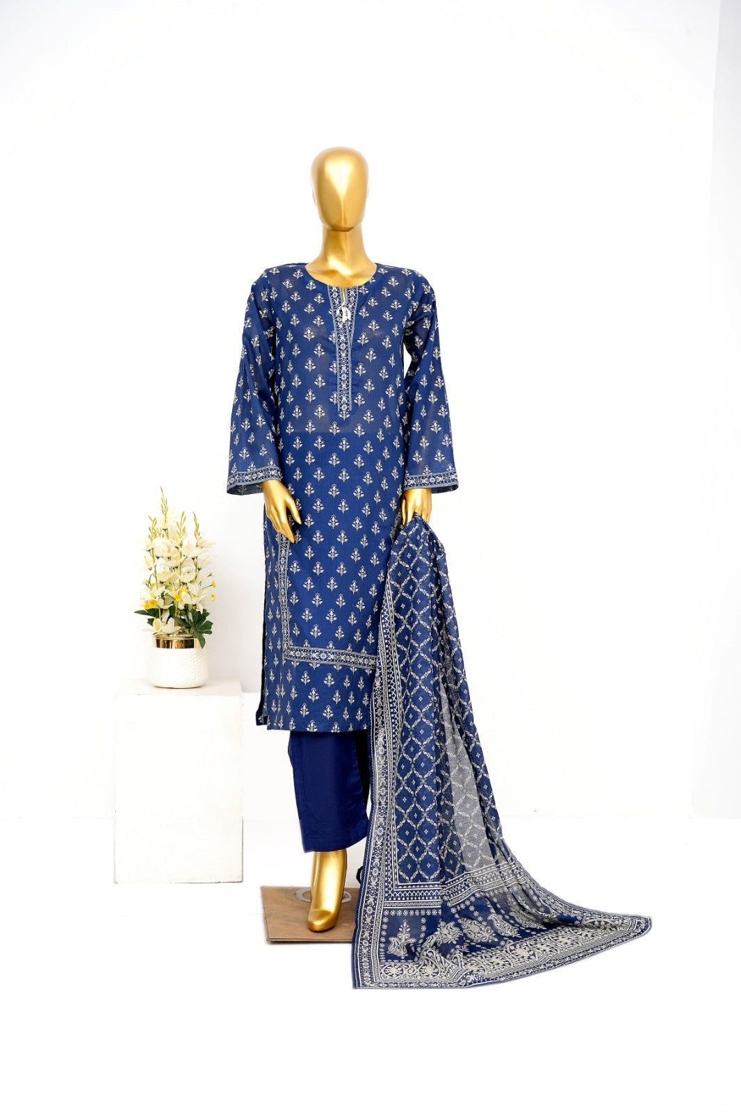 Binsaeed Printed Three piece LSM 0460