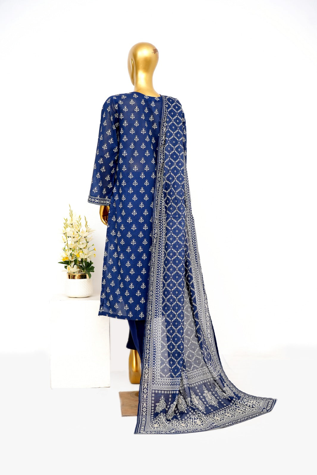 Binsaeed Printed Three piece LSM 0460